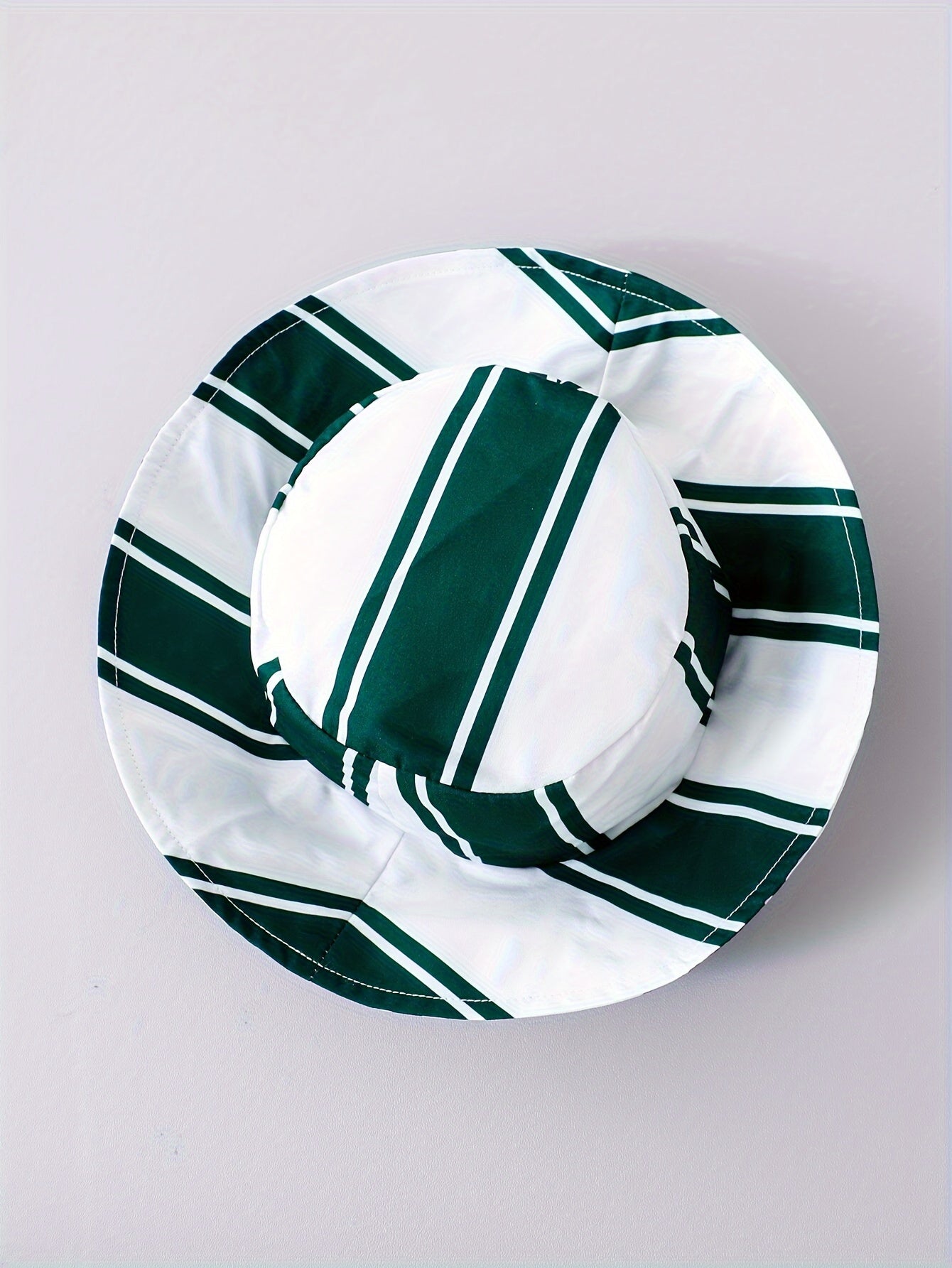 3pcs Boys Casual Stripe Comfortable Versatile Short Sleeve Collared Shirt With Hat & Shorts Set, Cool, Lightweight And Comfy Summer Clothes