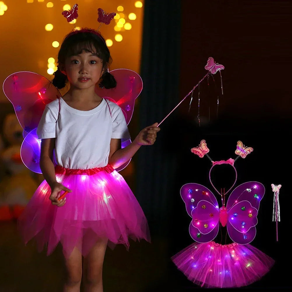 Baby Girls Witch Halloween Dress-up Romper Tutu Skirted Witch Hat Cosplay Outfit