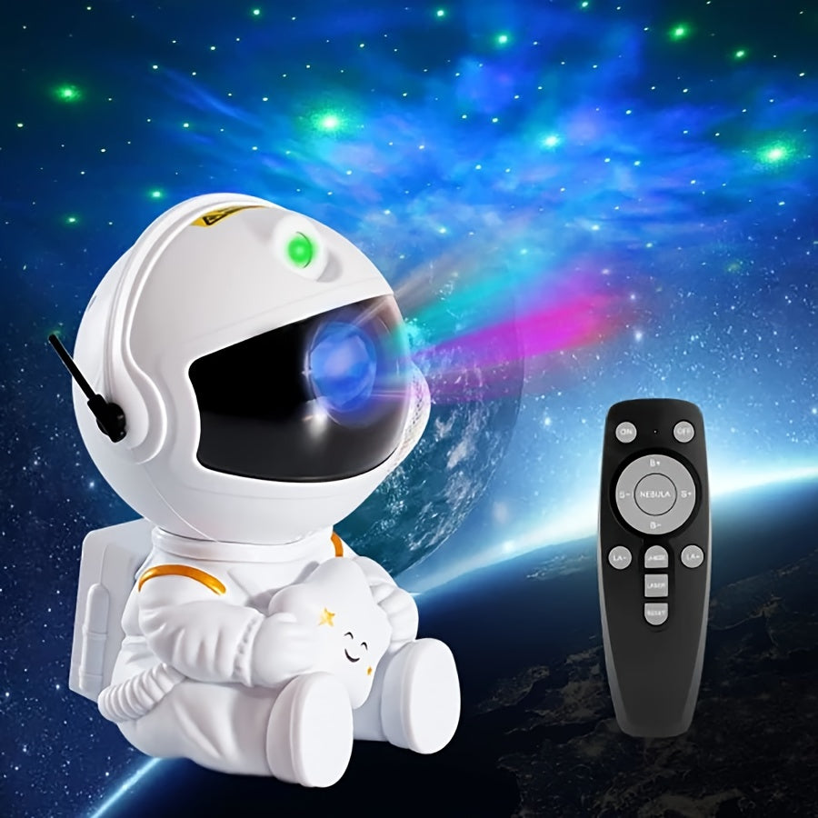 Astronaut For Galaxy Night Light Projector with Remote - 360° Rotating Head, USB Powered, Perfect for Room & Game Room Decor, Ideal Birthday or Holiday Gift - Boys