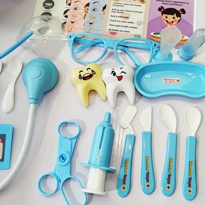 Doctor's Pretend Play Toys, Children's Doctor's Toy Set, Girls' Simulation Nurse's Stethoscope, Injection, Dental Pretend Play Baby Toys, As Halloween, Chrismas Gift (some Parts Are Randomly Colored)