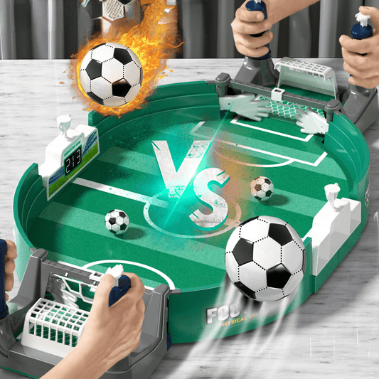 Fun Table Soccer Game Set With 2 Balls - No Need For Electricity, Durable High-Index Plastic, Perfect For Parties & Outdoor Play - Great Educational Gift For Boys