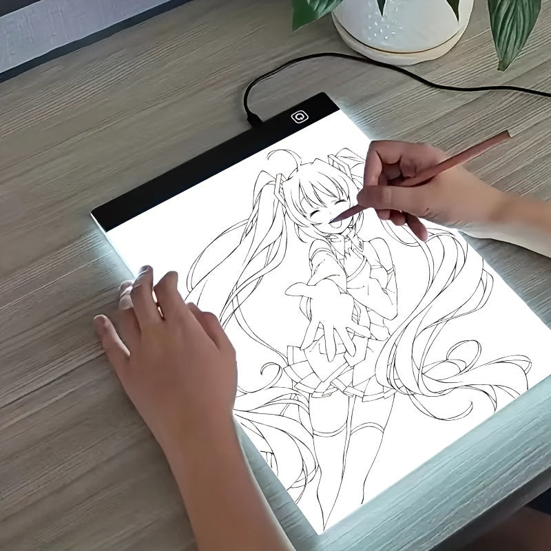 Led Drawing Copy Board Kids Toy To Draw, 3 Level Dimmable Painting Tablet A5 Size Light Pad, Children Learning Educational Game Christmas Halloween Thanksgiving Gifts