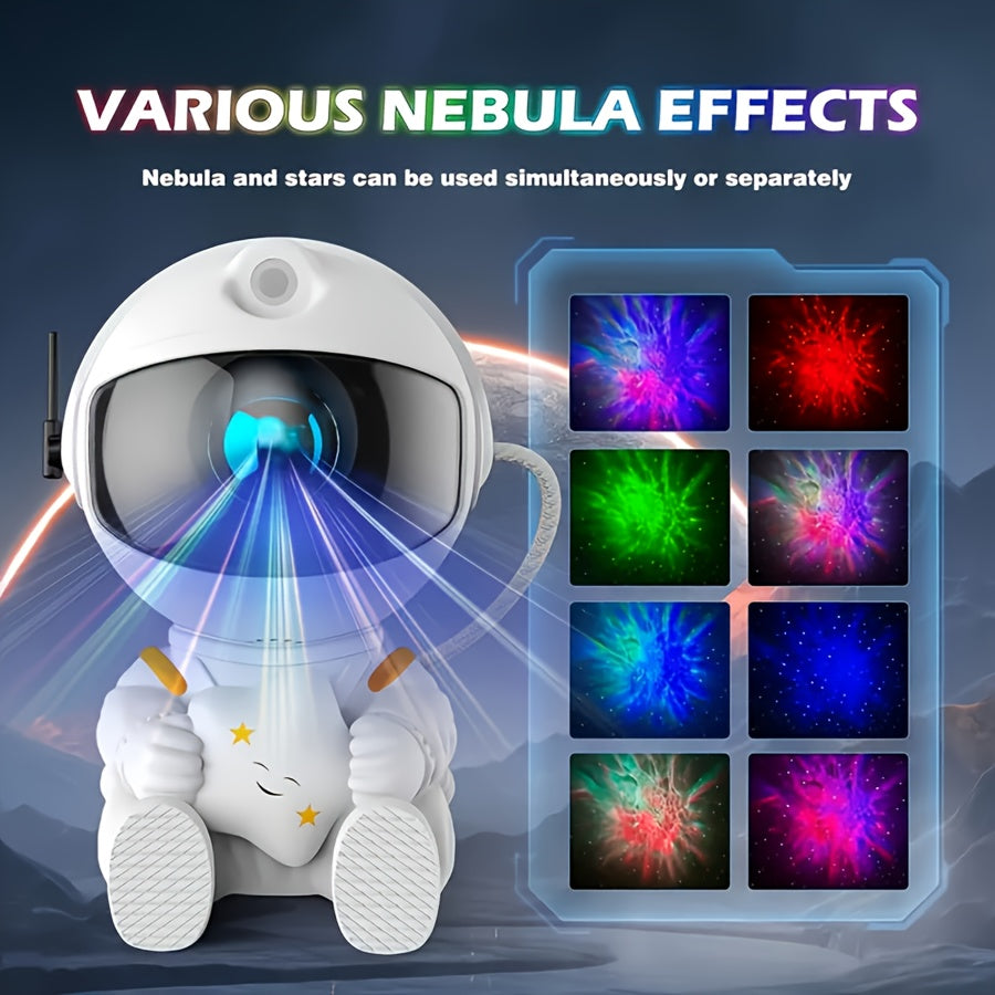 Astronaut For Galaxy Night Light Projector with Remote - 360° Rotating Head, USB Powered, Perfect for Room & Game Room Decor, Ideal Birthday or Holiday Gift - Boys