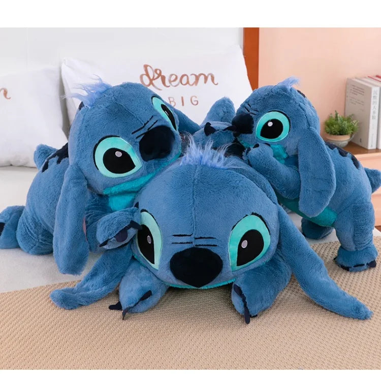 Puppy Stitch Doll Blue Stitch Plush Long Pillow Toys Boys Sleeping Leg Clamping Plushies Doll Children's Birthday Pillow Gift