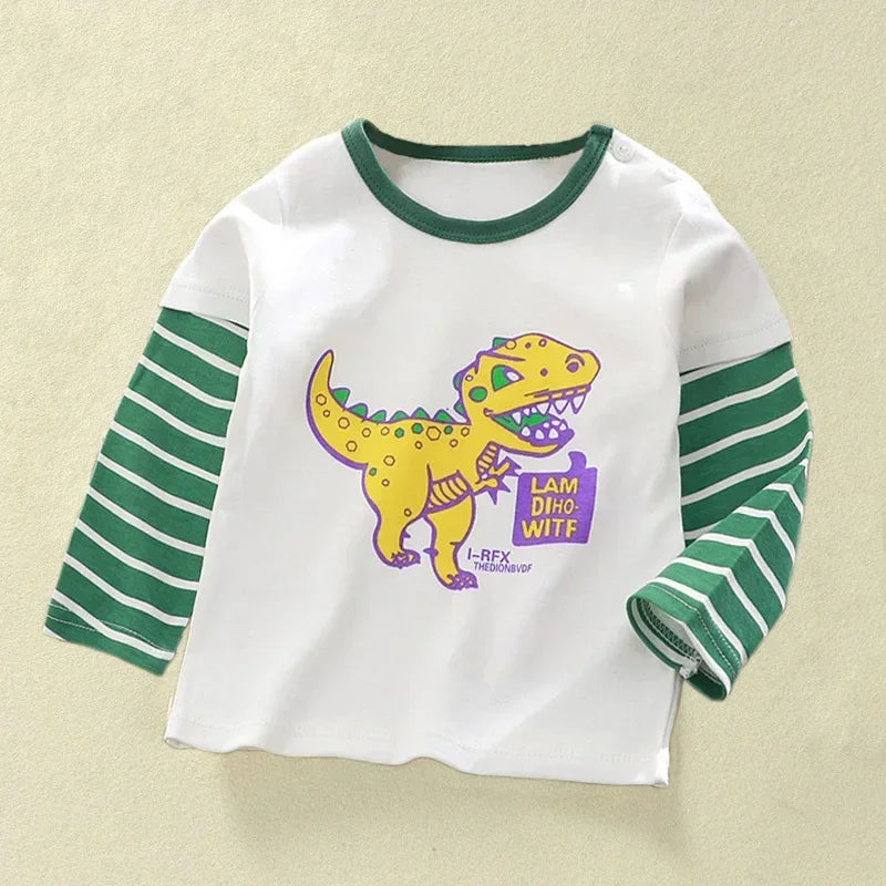 Children's Clothing Boys T-Shirt kids clothes Cartoon Tops Long Sleeve Baby Clothing Autumn Winter Cotton Print Sweatshirt