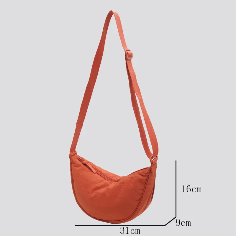 Chic & Functional: 2024 Designer Nylon Hobo Crossbody Bag for Women - Spacious Shoulder Tote for Travel & Everyday Style! Your Go-To Shopper Bag