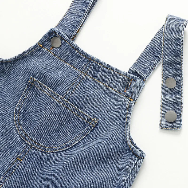 MILANCEL New Arrival Children Clothes Baby Boys Overalls Solid Brief Style Toddler Denim Overol Jumpsuits