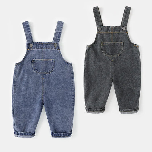 MILANCEL New Arrival Children Clothes Baby Boys Overalls Solid Brief Style Toddler Denim Overol Jumpsuits