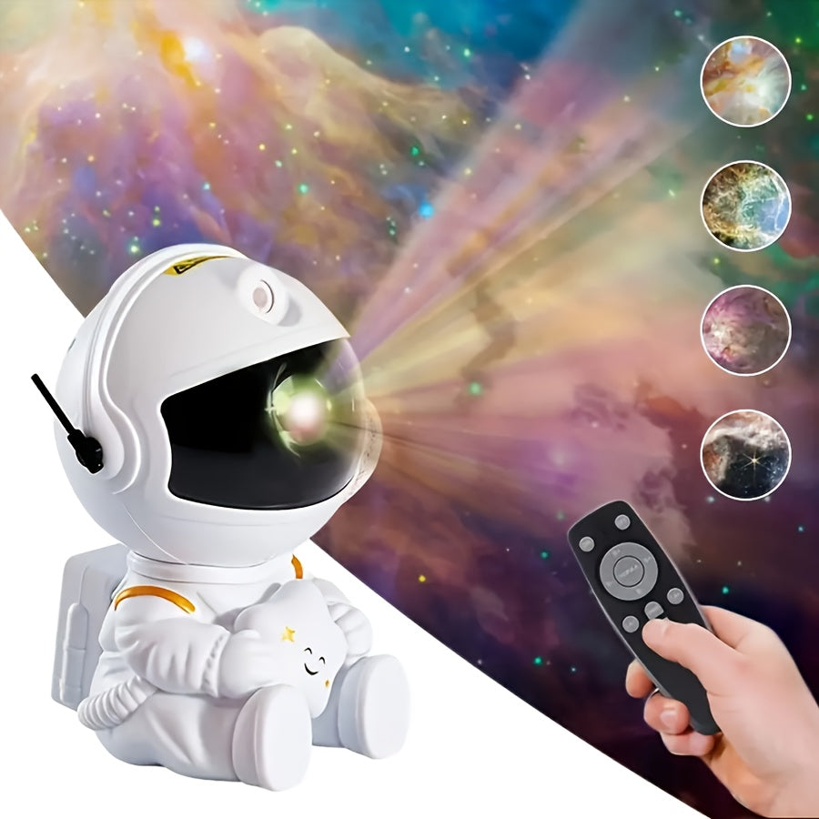 Astronaut For Galaxy Night Light Projector with Remote - 360° Rotating Head, USB Powered, Perfect for Room & Game Room Decor, Ideal Birthday or Holiday Gift - Boys