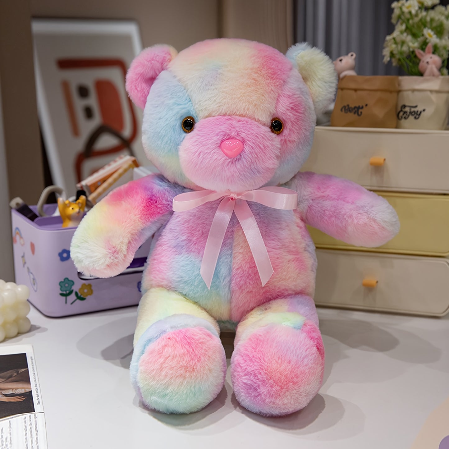 45cm/17.7inch LED Glow Teddy Bears - Cute Plush Toys with Luminous Light Up Feature - Perfect Gifts for Girls, Babies, and Valentine's Day