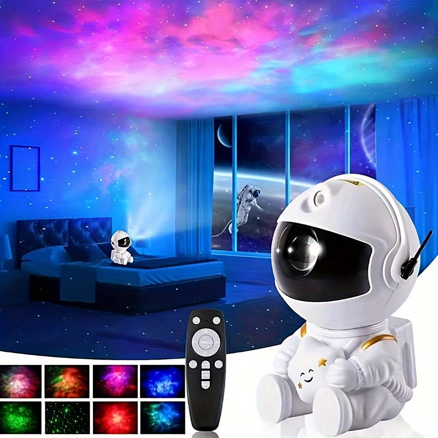 Astronaut For Galaxy Night Light Projector with Remote - 360° Rotating Head, USB Powered, Perfect for Room & Game Room Decor, Ideal Birthday or Holiday Gift - Boys